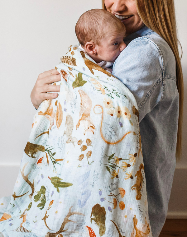 Flora & Fauna Baby Swaddle, 1 of 8