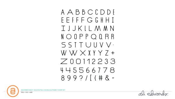 December Daily® 2026 Digital 6×8 Double Alphabet Stamp Set, 1 of 1