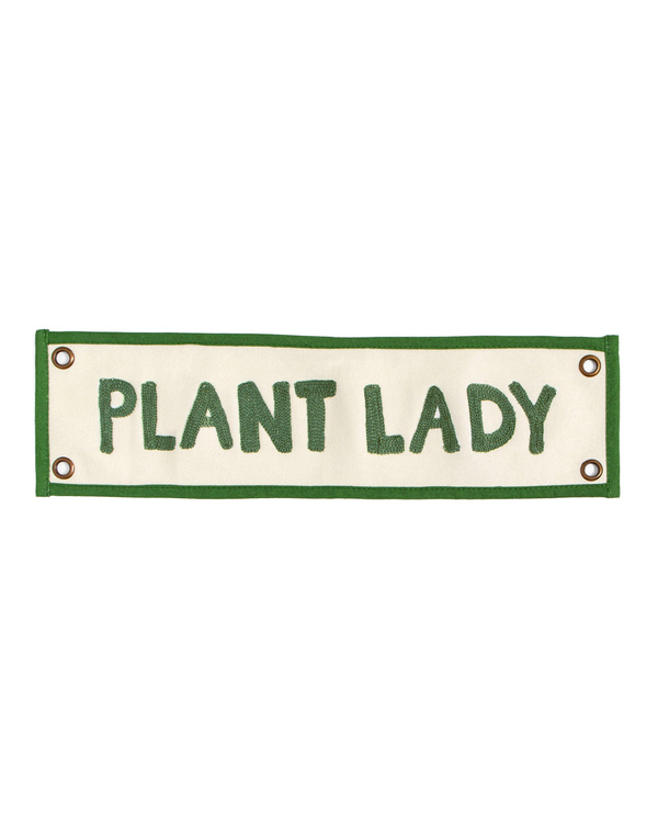 Plant Lady Embroidered Canvas Banner, 2 of 2