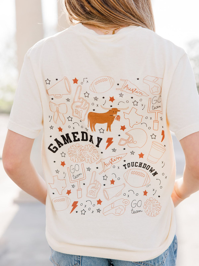 Austin Football Game Day Tee - Ivory, 1 of 6