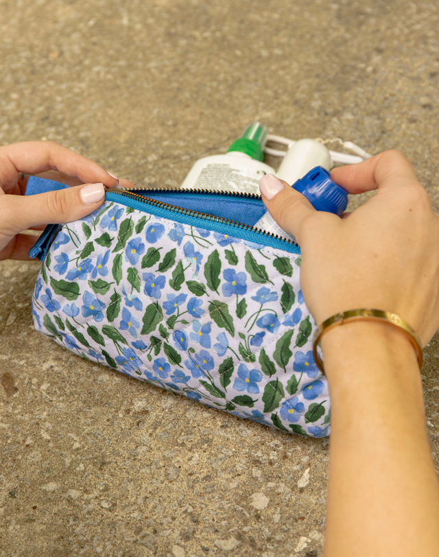 Poppies Quilted Pencil Pouch, 2 of 2