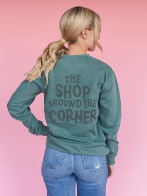 The Shop Around the Corner Sweatshirt - Blue Spruce, 1 of 6