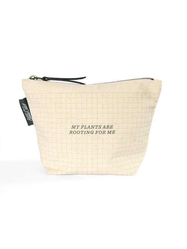 My Plants Are Rooting For Me Zippered Canvas Pouch, 1 of 3