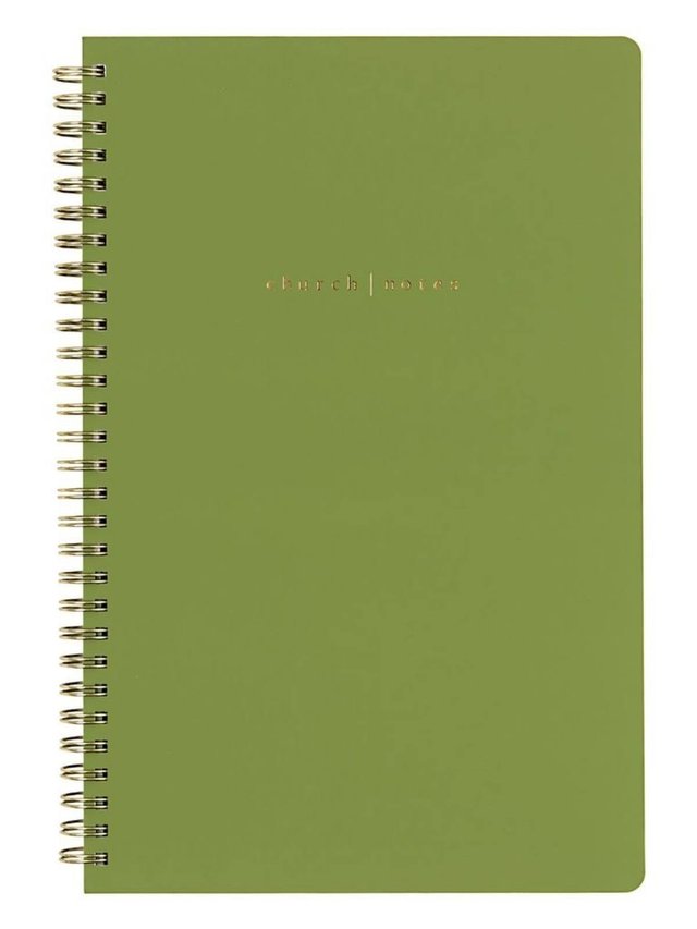 Olive Bible Study Spiral Notebook with Reference Maps, 1 of 9