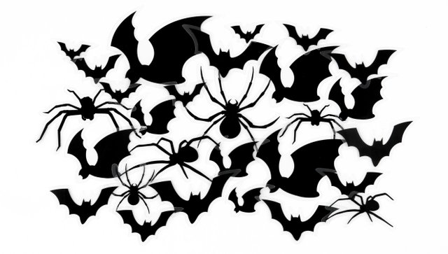 Hocus Pocus Plastic Bats & Spiders, 1 of 2