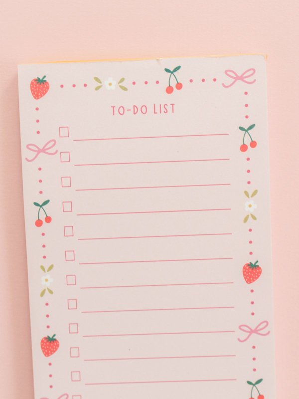 Berries & Bows 4×12 To Do Notepad, 2 of 2