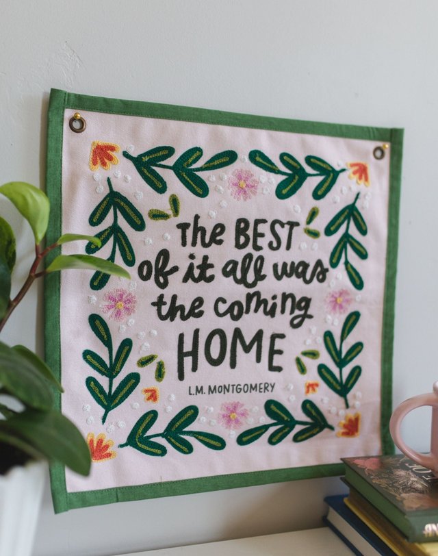 The Best Anne of Green Gables Embroidered Canvas Banner, 2 of 4