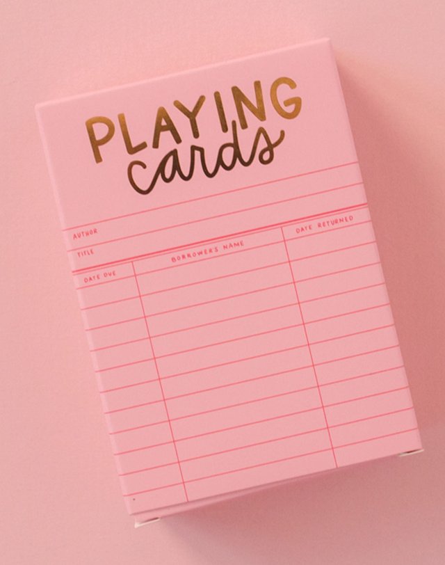 Pink Library Card Deck Of Playing Cards, 2 of 7