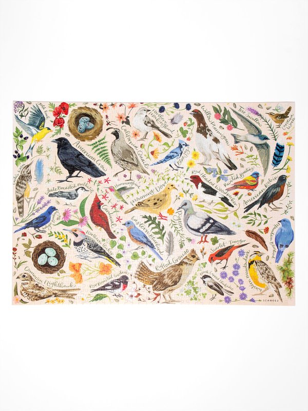 Feathered Friends - 1,000 Piece Birds & Botanicals Jigsaw Puzzle, 4 of 5