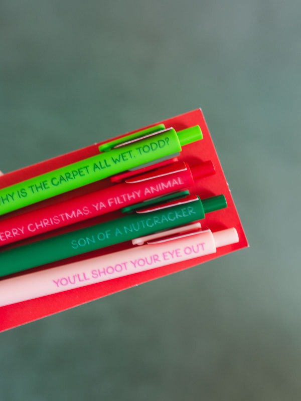 Pop Culture Christmas Movie Quotes Pen Set, 4 of 6