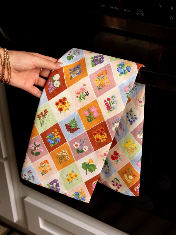 Vintage Blooms Floral Kitchen Tea Towel, 1 of 5
