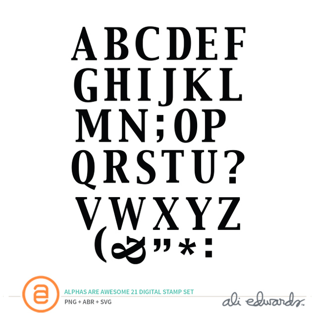 Alphas Are Awesome #21 Digital Stamp Set, 1 of 1