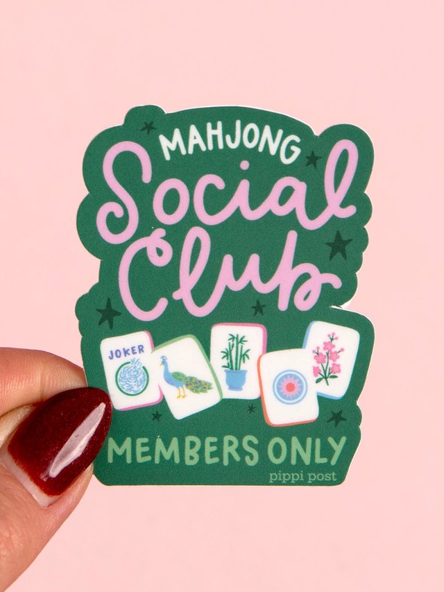 Mahjong Social Club Decal Sticker, 1 of 2