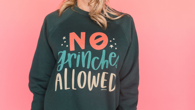 No Grinches Allowed Sweatshirt - Light Green, 2 of 4