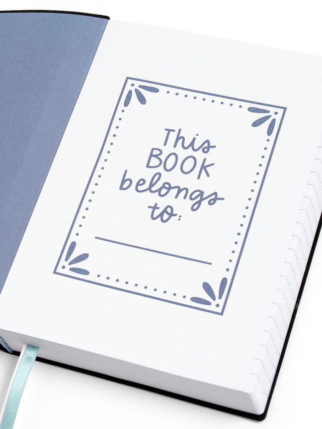 Blue Floral 5×7 Lined Softcover Book Journal, 3 of 4
