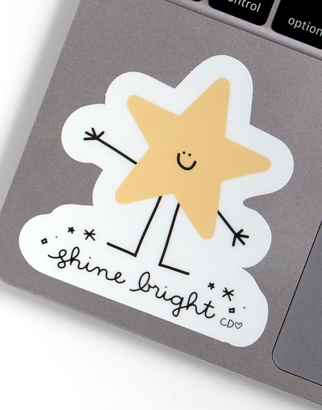Shine Bright Star Decal Sticker, 3 of 3