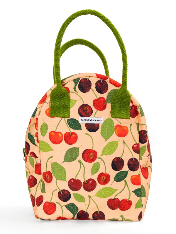 Cherry Grove Reusable Canvas Lunch Tote Bag, 1 of 8