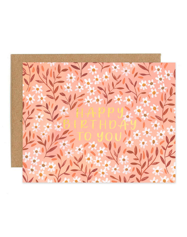 Daisy Meadow Birthday Greeting Card, 1 of 1
