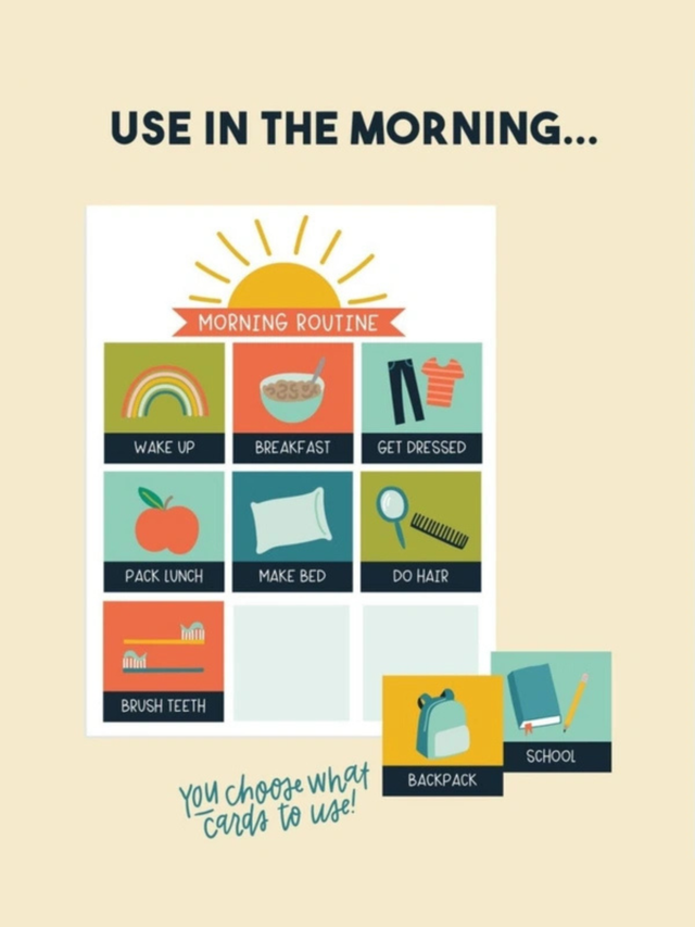 Kids Chore Chart Digital - Morning & Evening Routine, 4 of 7