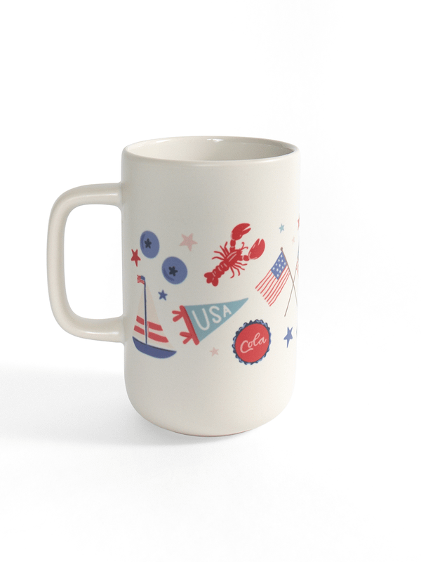 Coastal Americana Tall Ceramic Mug, 4 of 4