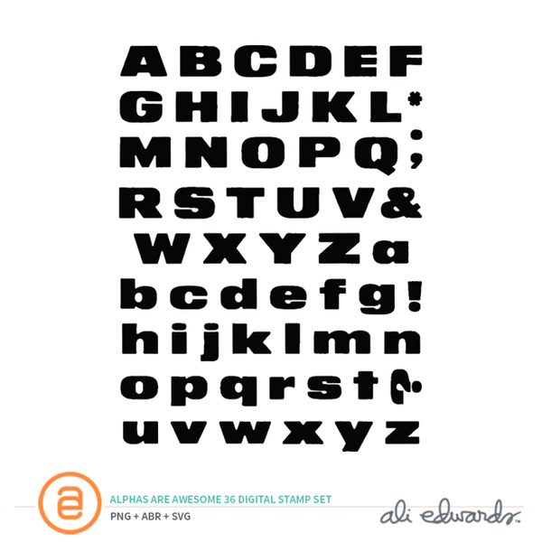 Alphas Are Awesome #36 Digital Stamp Set, 1 of 1