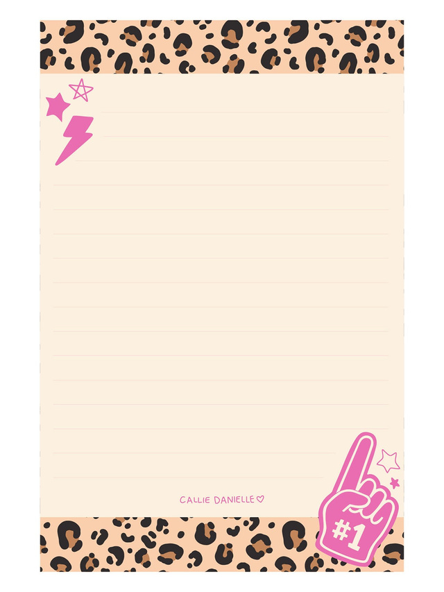 Leopard Print Game Day 4×6 Lined Notepad, 1 of 3