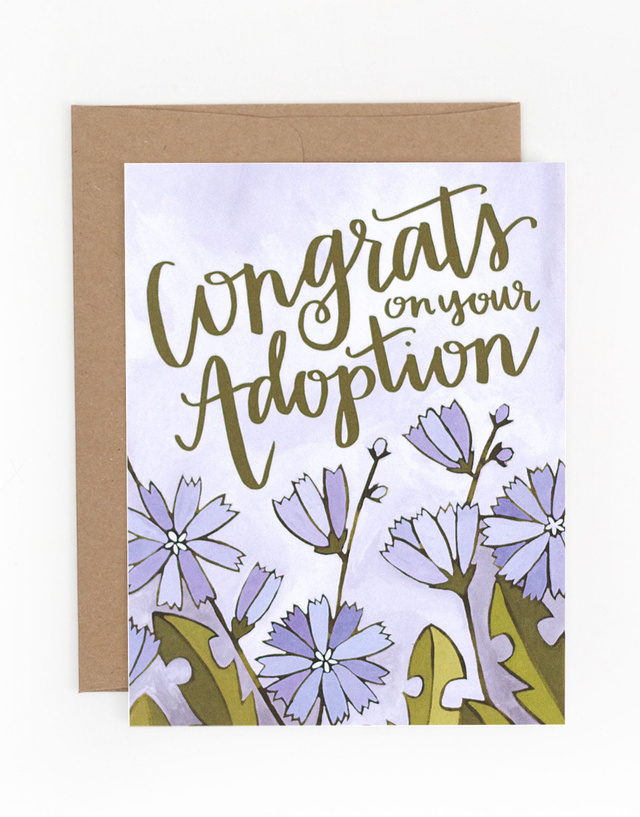 Congrats Adoption Floral Greeting Card, 1 of 1