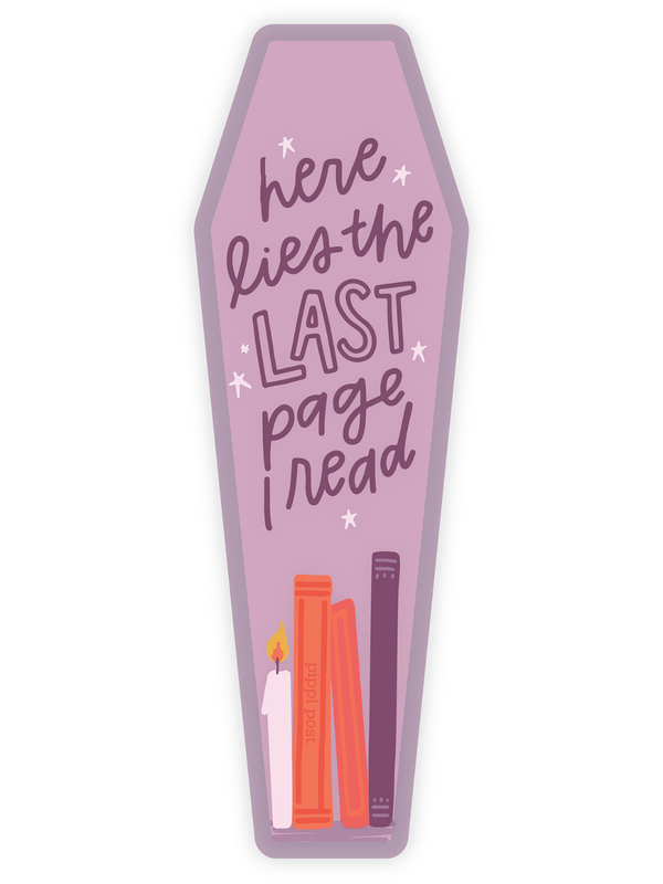 Here Lies The Last Page Halloween Transparent Bookmark, 3 of 3