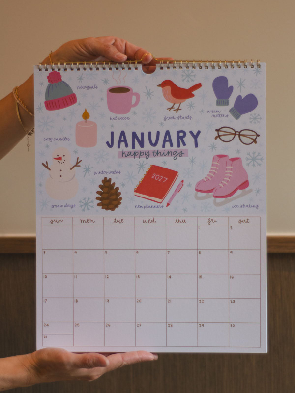 Year of Happy 2027 Spiral Hanging Wall Calendar, 2 of 10