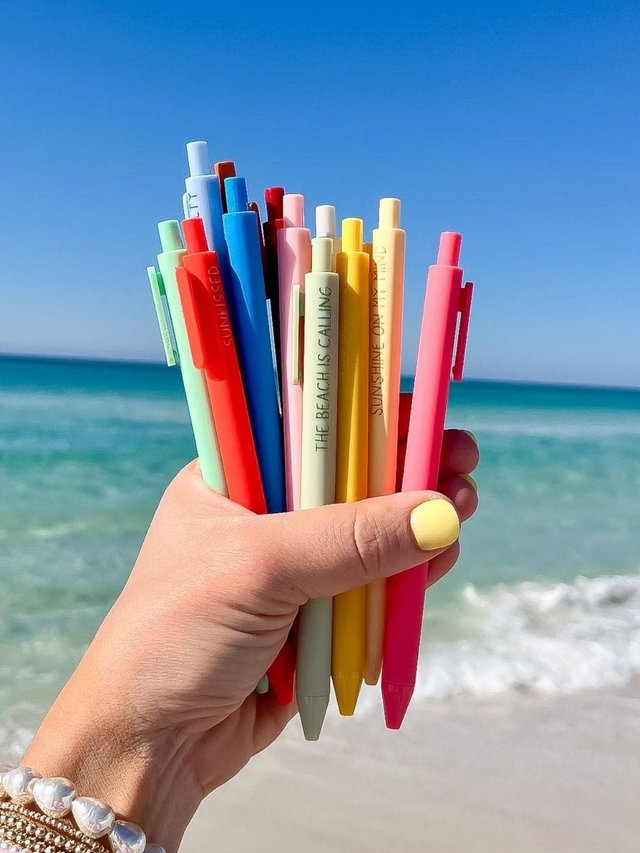 Spread Sunshine Coastal-Inspired Pen Set of 12, 4 of 6