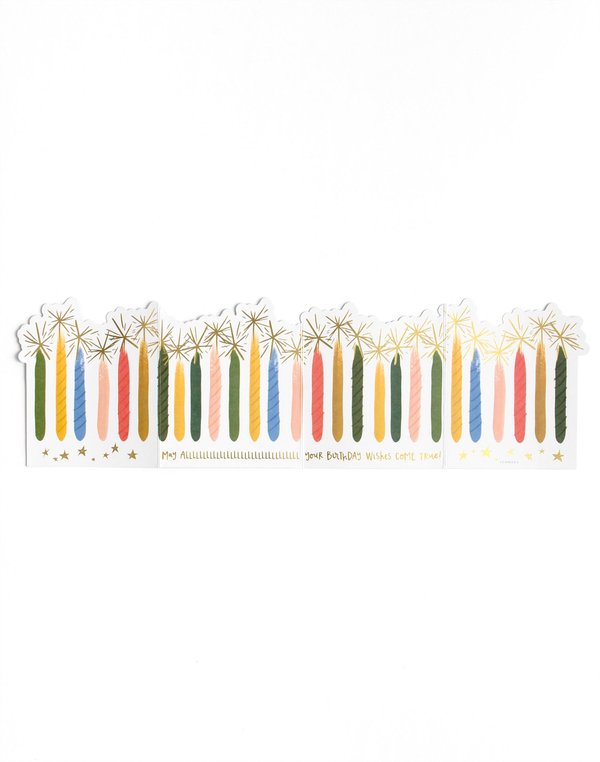Candle Birthday Accordion Greeting Card, 3 of 5