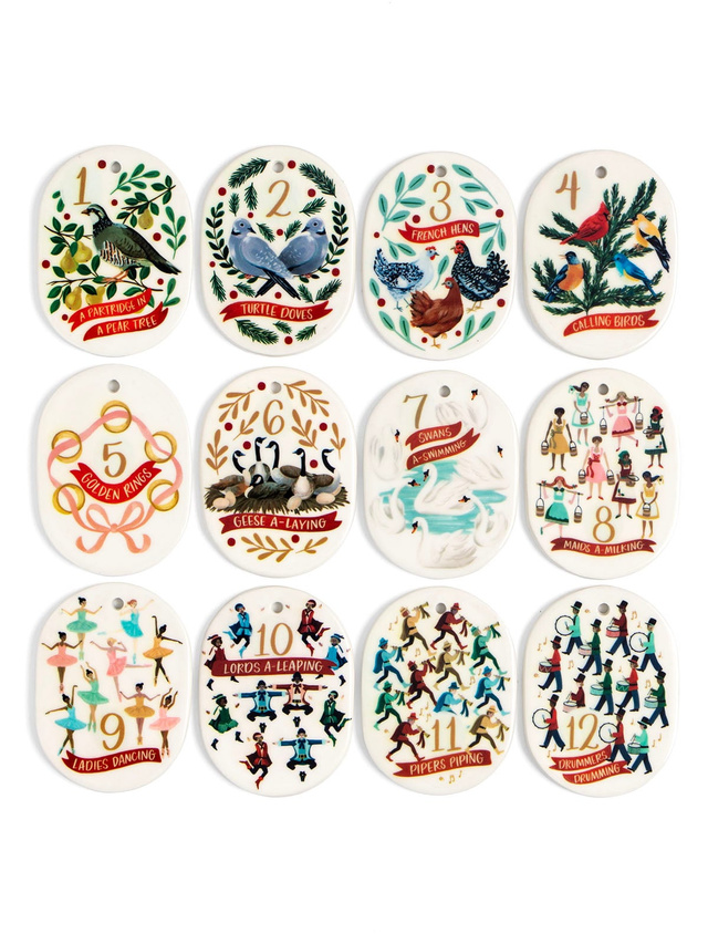 12 Days of Christmas Keepsake Ornaments Set of 12, 1 of 4