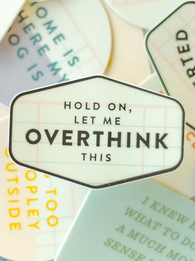 Hold On, Let Me Overthink Decal Sticker, 1 of 2