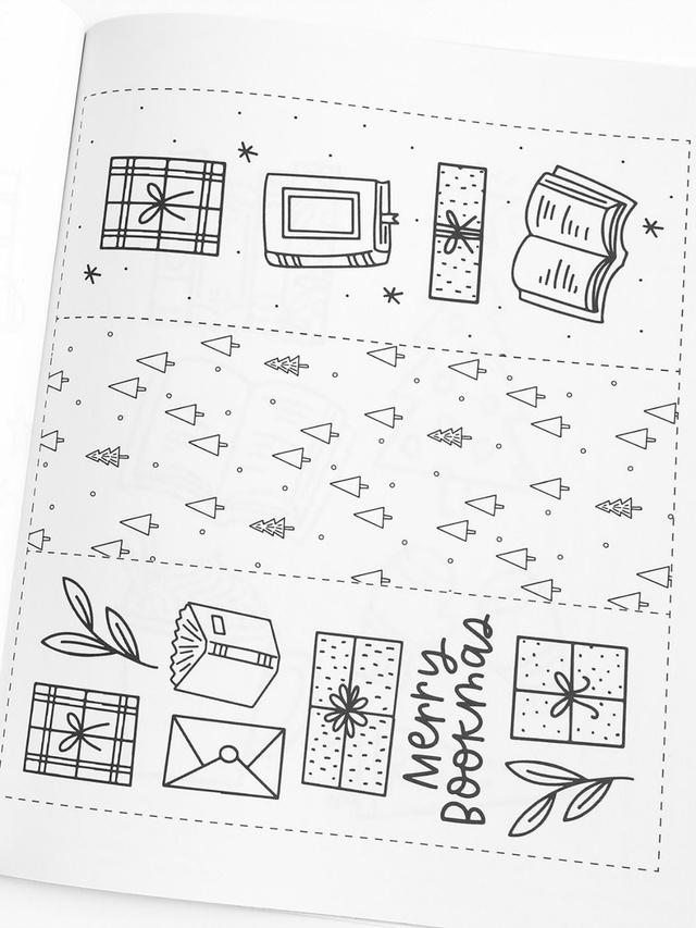 Merry Bookmas Holiday Coloring Book, 6 of 8