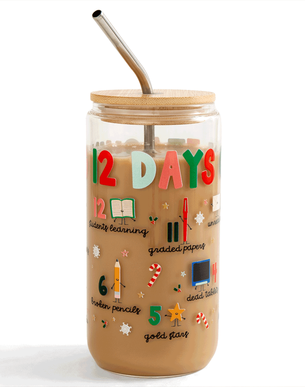 12 Days Of Teaching Christmas Glass Can, 2 of 3