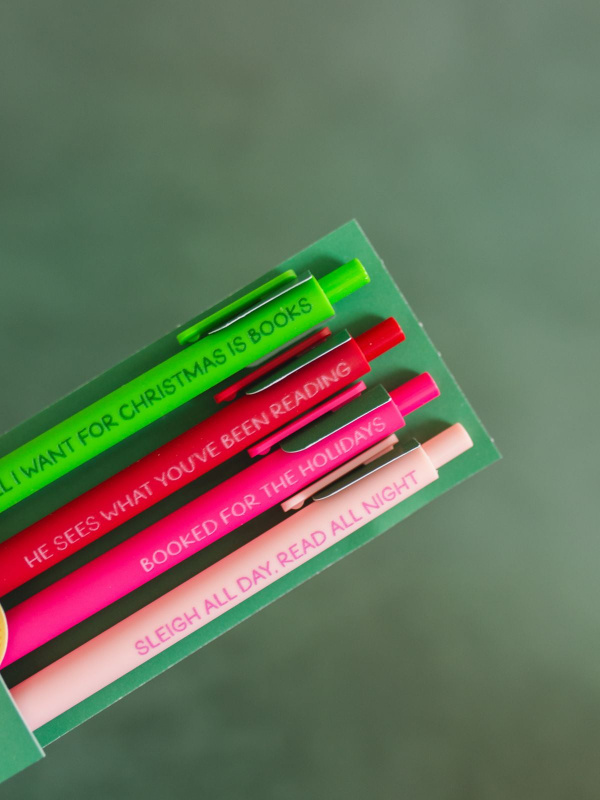 Merry Bookmas Reader Christmas Pen Set, 4 of 6