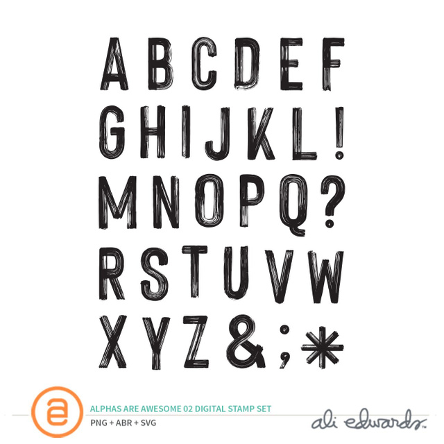 Alphas Are Awesome #2 Digital Stamp Set, 1 of 1