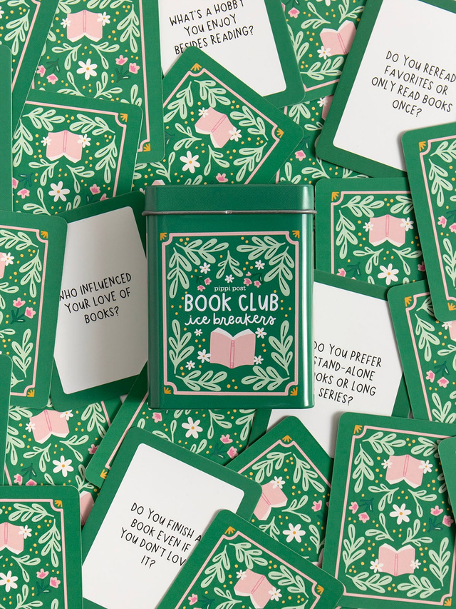 Book Club Ice Breakers Game - Deck of Cards + Storage Tin, 3 of 4