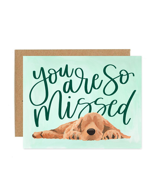 So Missed Dog Sympathy Greeting Card, 1 of 1