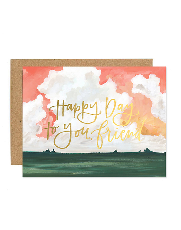 Happy Day Landscape Greeting Card, 1 of 1