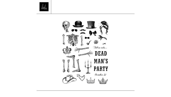 Digital 4×6 Dancing Skeleton Stamp Set, 1 of 1