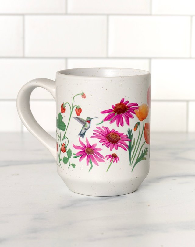 Garden Blooms Floral 14oz Ceramic Coffee Mug, 1 of 4