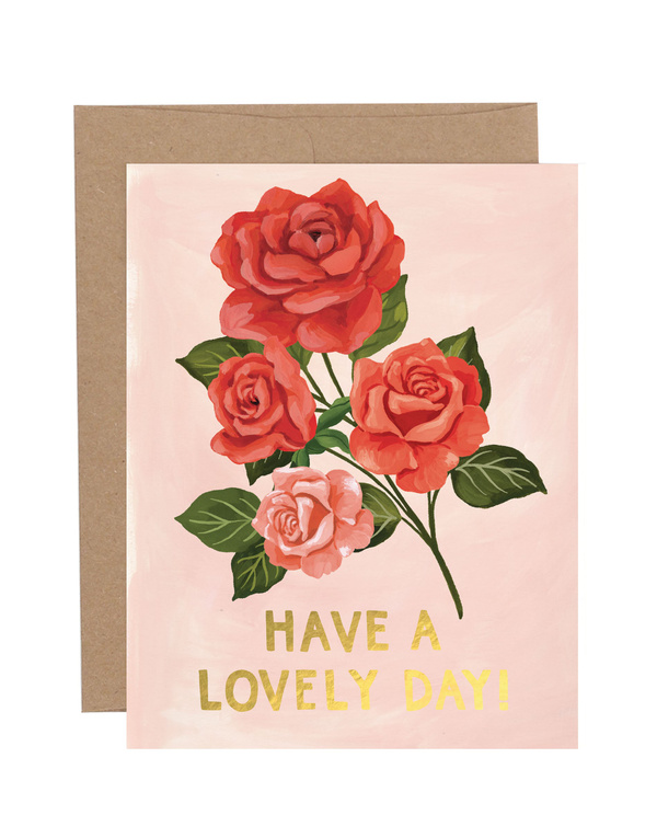 Lovely Day Rose Greeting Card, 1 of 1