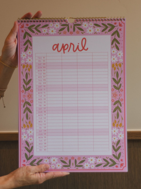 Family Planner 2027 Floral Spiral Hanging Wall Calendar, 4 of 10