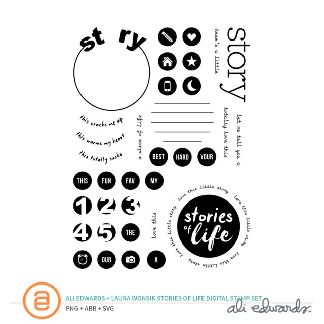 Stories Of Life Digital Stamp Set by Laura Wonsik and Ali Edwards, 1 of 1