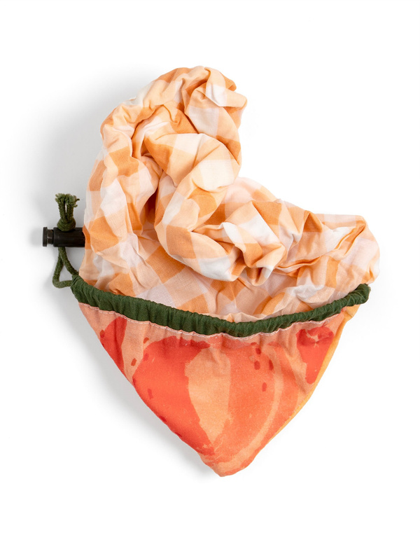 Peach Foldable Market Tote Bag, 3 of 4