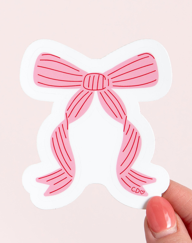 Coquette Frilled Bow Decal Sticker, 2 of 4