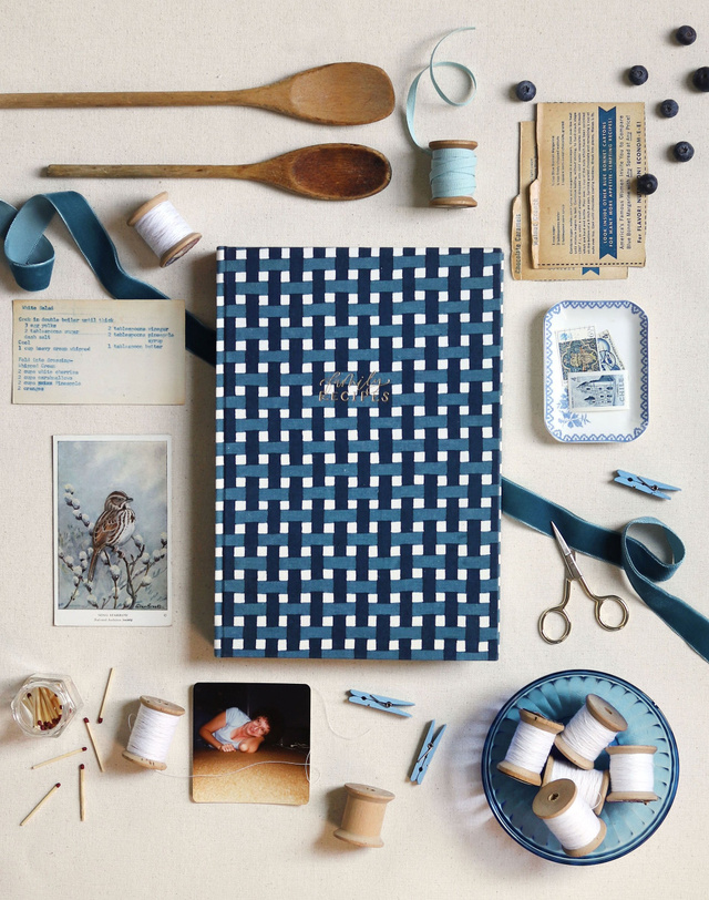 Navy Gingham Heirloom Recipe Book, 6 of 14
