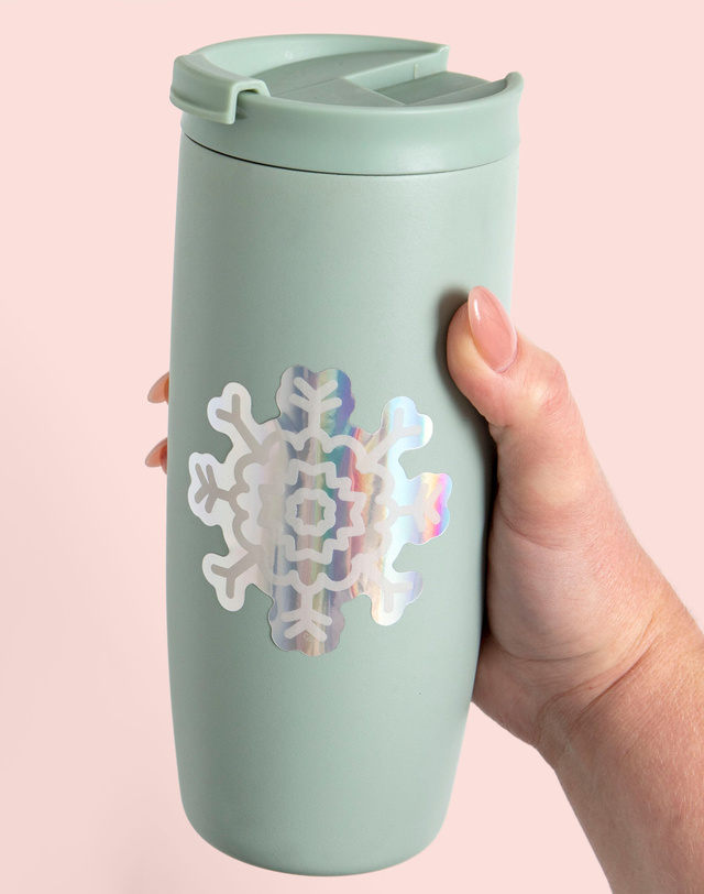 Holographic Snowflake Decal Sticker, 2 of 3