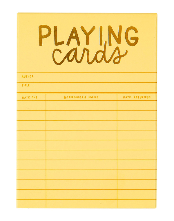 Yellow Library Card Deck Of Playing Cards, 8 of 8